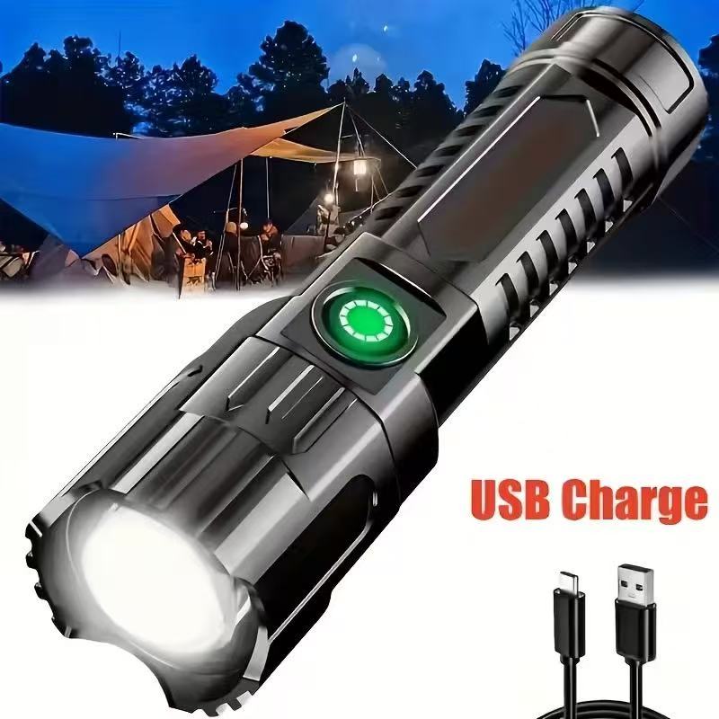 Fish Finder Battery - Nieuwe krachtige led-zaklamp, oplaadbare USB-zaklamp, zoombaar
