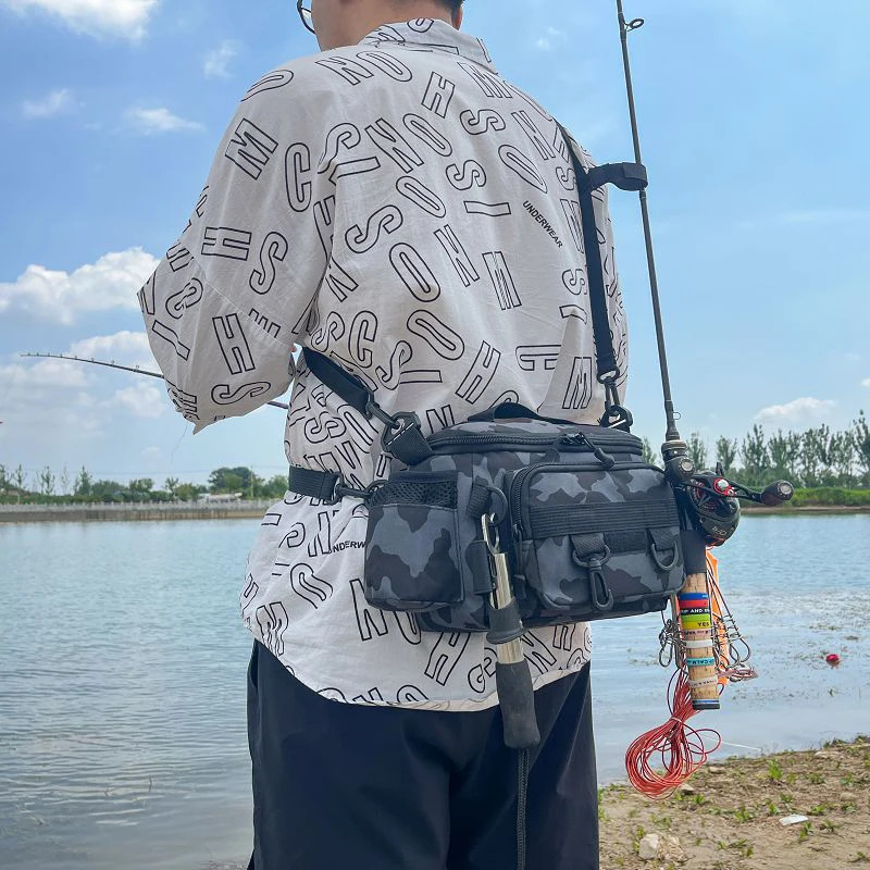 Zwarte schoudertas voor visger - Fish Finder Case recensie en prijs